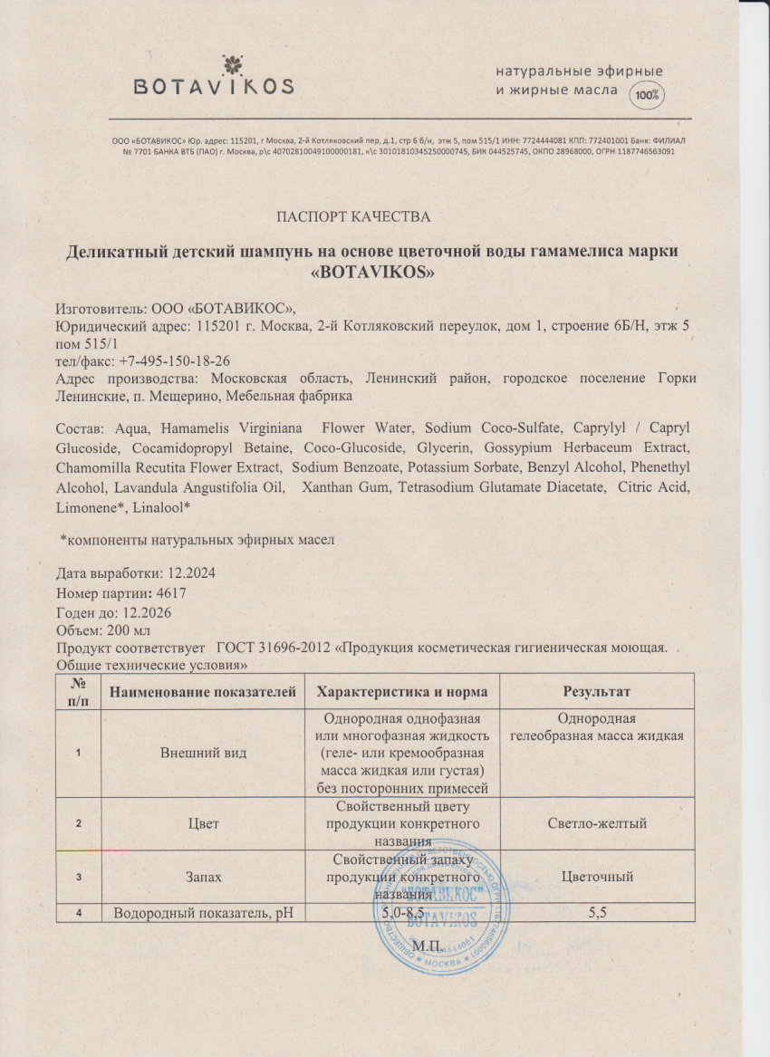 Паспорт №122024